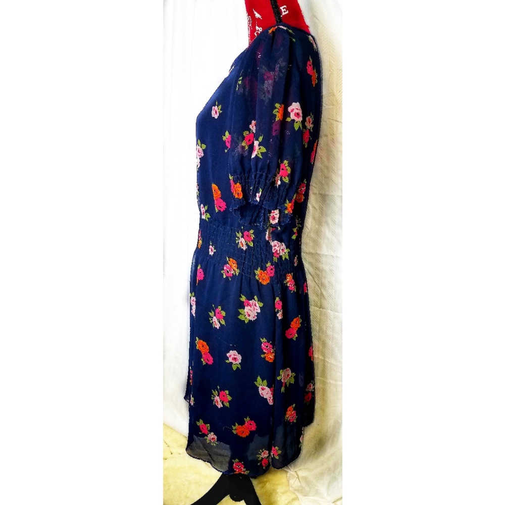 Joe Browns Navy Floral Dress Plus Size 16 - Picture 5 of 8